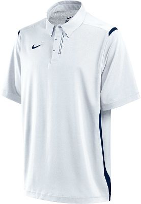 Nike Adult White/Navy Dri-FIT Stretch Woven Polo