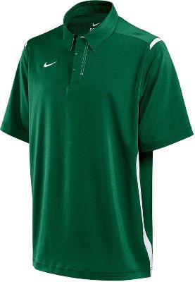 Nike Adult Dk Green/White Dri-FIT Stretch Woven Polo