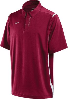 Nike Adult Cardinal/White Dri-FIT Stretch Woven Polo