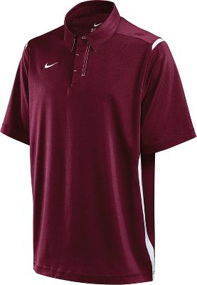 Nike Adult Maroon/White Dri-FIT Stretch Woven Polo