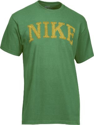 Nike Men's Arch Faux Stitch Green T-Shirt