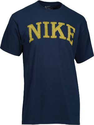 Nike Men's Arch Faux Stitch Navy T-Shirt