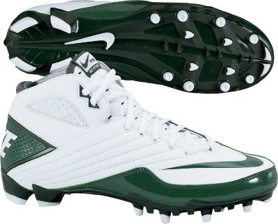 Nike Super Speed TD Wht/Grn Mid Molded Football Cleat