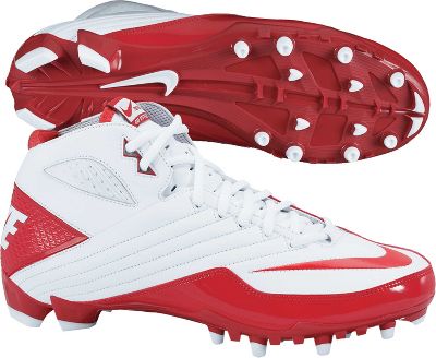 Nike Super Speed TD Wht/Red Mid Molded Football Cleat