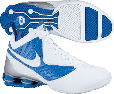 Nike Men's Shox White/Royal Pro Basketball Shoes