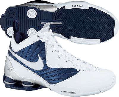 Nike Women's Shox White/Navy Pro Basketball Shoes