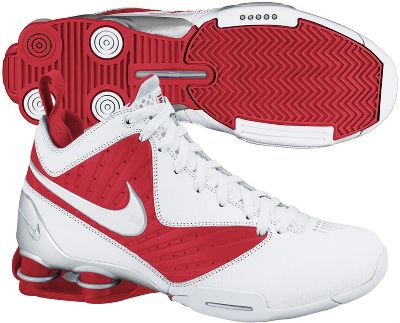 Nike Women's Shox White/Red Pro Basketball Shoes