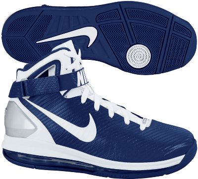 Nike Men`s Air Max Hyperdunk Navy/White Basketball Shoes