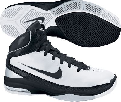 Nike Women's Air Max Hyped White/Black Basketball Shoes