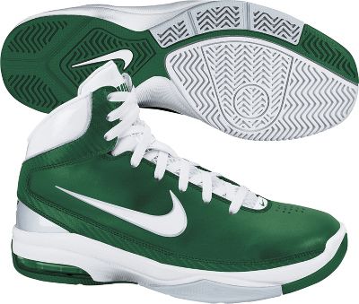Nike Women's Air Max Hyped Green/White Basketball Shoes