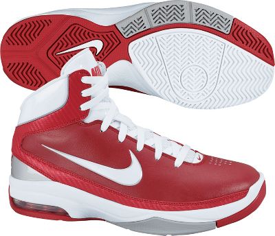 Nike Women's Air Max Hyped Red/White Basketball Shoes