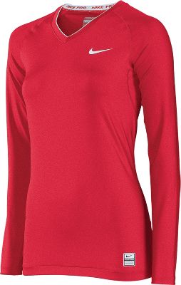 Nike Women's Long Sleeve V-Neck Compression Shirt