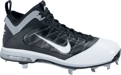 Nike Air Max Diamond Elite Blk/Wht/Wht Mid Metal Baseball Cleat