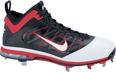 Nike Air Max Diamond Elite Black/Scarlet Mid Metal Cleat