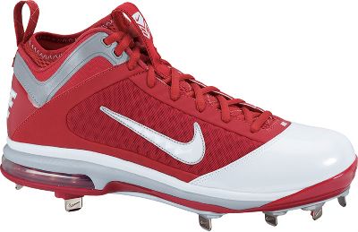 Nike Air Max Diamond Elite Red/White Mid Metal Baseball Cleat