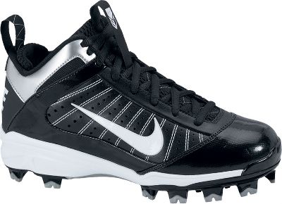 Nike Youth Diamond Elite Black/White Mid Molded Cleats
