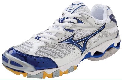 Mizuno Women's Wave Lightning 6 White/Navy Volleyball Shoes