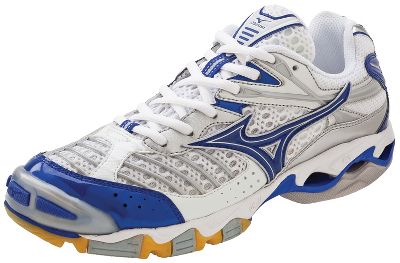 Mizuno Women's Wave Lightning 6 White/Royal Volleyball Shoes