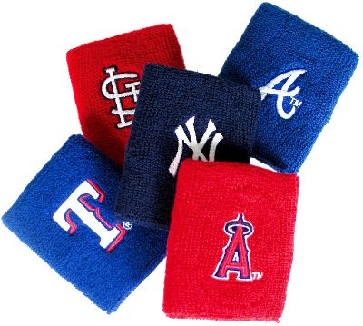 Baseball Bare Feet MLB Logo 4 Wristbands MLB Accessories