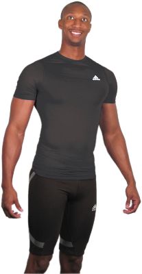 Baseball Adidas ClimaLite Short Sleeve Performance Shirt Large Black