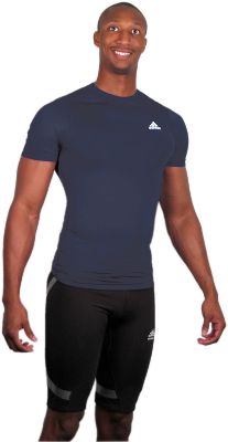 Baseball Adidas ClimaLite Short Sleeve Performance Shirt Large Navy Blue