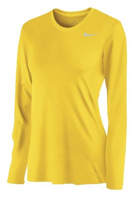 sleeve nike dri legend shirt womens gold