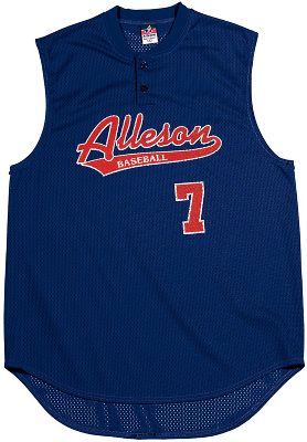 Alleson Youth 2-Button Sleeveless Mesh Jersey