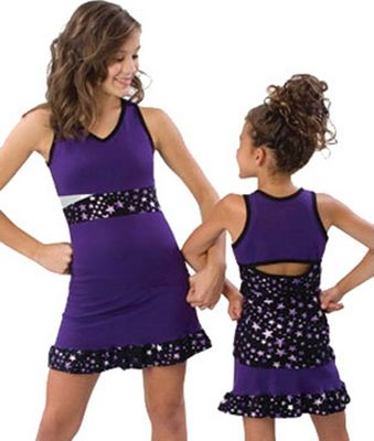 Pizzazz Adult Purple Superstar Panel Top w/ Keyhole Back