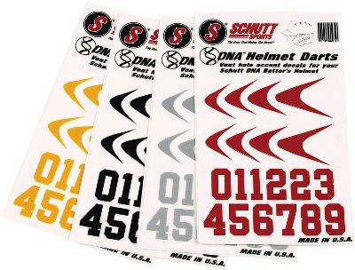 Baseball Schutt Batters Helmet Dart Decals Dark Green