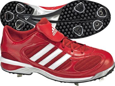 Baseball Adidas Excel IC Pro Lo Cleat ScarletWhite Size 11