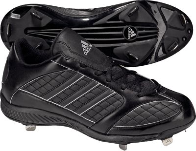 Baseball - Adidas Men's Spinner Low Blk/Blk Metal Baseball Cleat  - Metal Softball Cleats