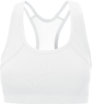 Baseball Champion Power Mesh Back Sports Bra Extra Large White