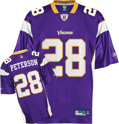 Reebok Men's NFL Vikings/Peterson Replica Jersey - NFL Jerseys
