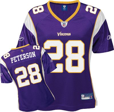 Reebok Womens NFLVikings/Peterson Replica Jersey - SM Purple - NFL Jerseys