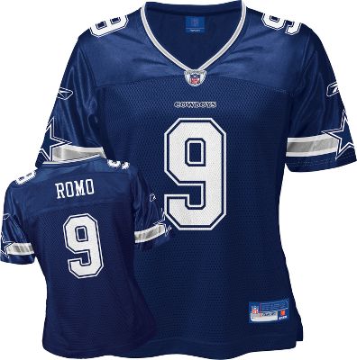 Baseball - Dallas Cowboys Womens T. Romo #9 Replica NFL Jersey - NFL Jerseys