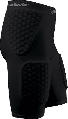 McDavid Dual-Density Hexpad Black Football Shorts