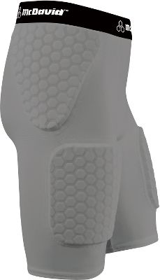 McDavid Dual-Density Hexpad Grey Football Shorts