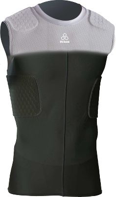 McDavid Youth HexMesh Gry/Blk Sleeveless Bodyshirt
