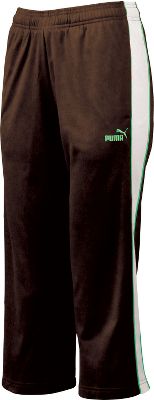 Puma Women's Coffee/White/Green Agile Capri Pants