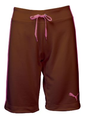 Puma Women's Puce Brown Terry Bermuda Shorts