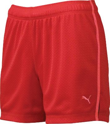 Puma Women's Red/Azalea Blue Mesh Shorts