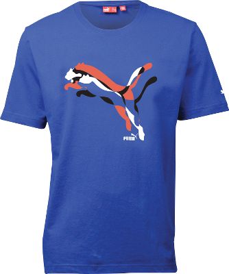 Softball Puma Mens Surf Blue Cat Pack T Shirt Softball T Shirts