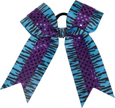Powerbows Original Zebra Print Bow w/ Sequins