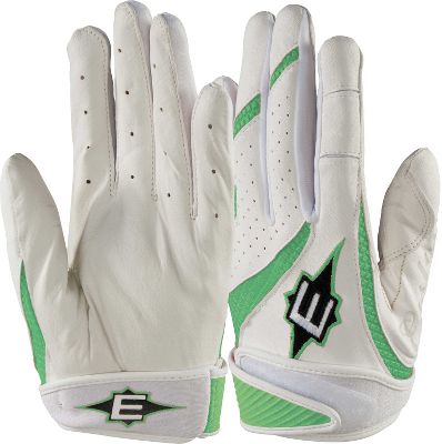 Easton Women's Wht/Green Rollover Batting Gloves