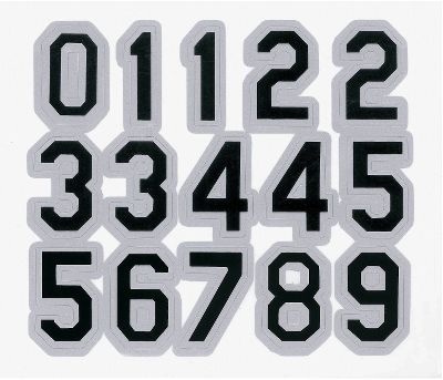 Wilson's Batting Helmet Numbered Decal Stickers