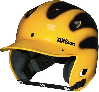 Baseball Wilson Metallic Slick Youth Batting Helmet White Black