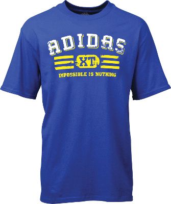 Adidas Adult Royal/White/Yellow Gym Issue T-Shirt