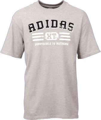 Adidas Adult Grey/Black/White Gym Issue T-Shirt