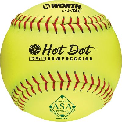 Worth 12" ASA Hot Dot Slowpitch Softball