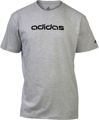 Adidas Men's Linear Logo Grey/Black T-Shirt